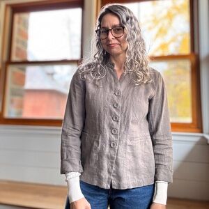 Eileen Fisher Charcoal Blouse